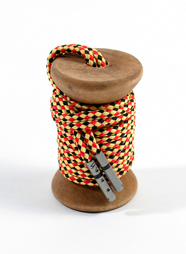 Yellow, Red & Black Braided Dress Laces