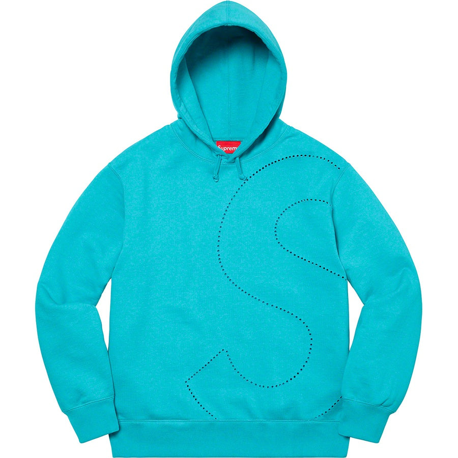 laser cut s logo hooded sweatshirt