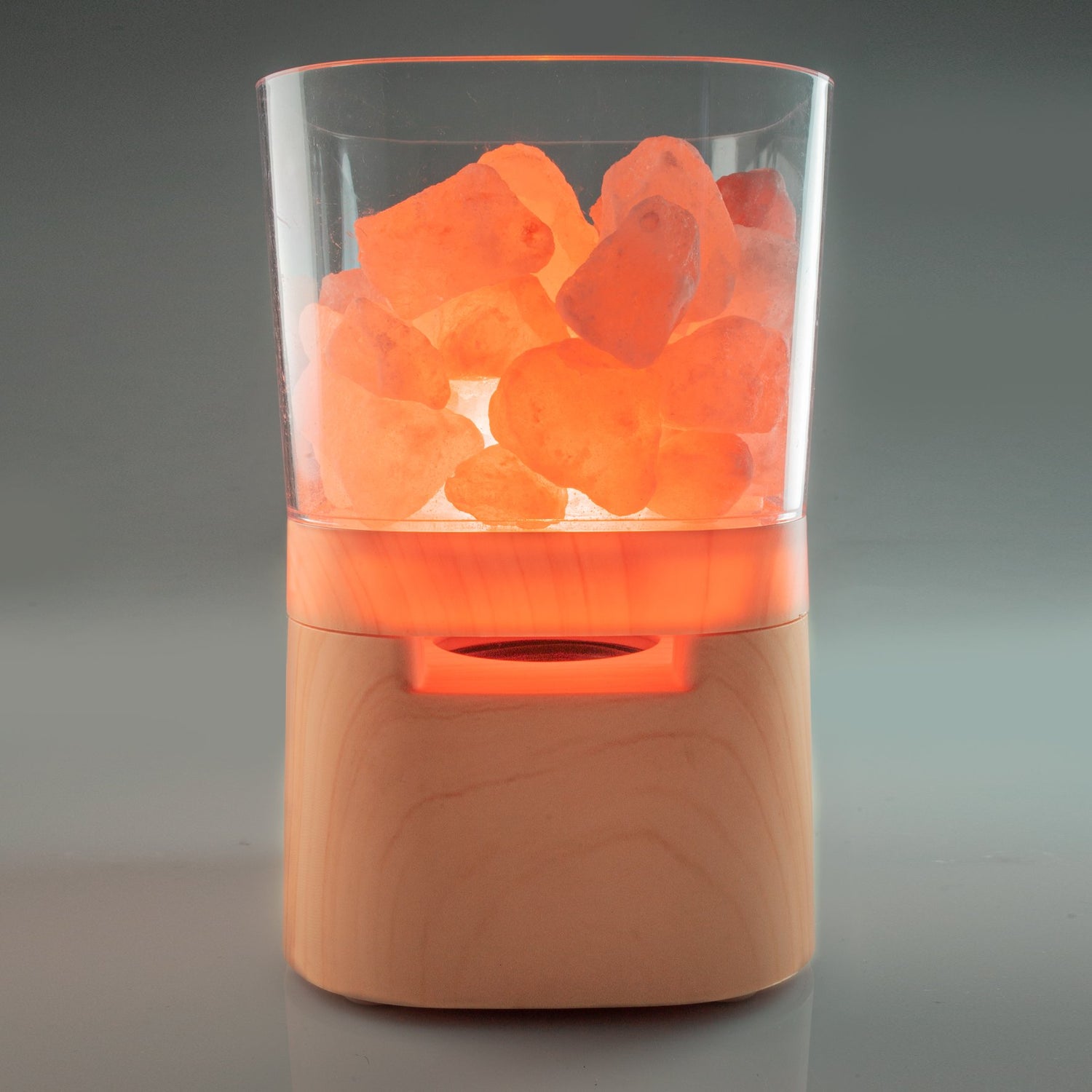 himalayan salt lamp with bluetooth speaker