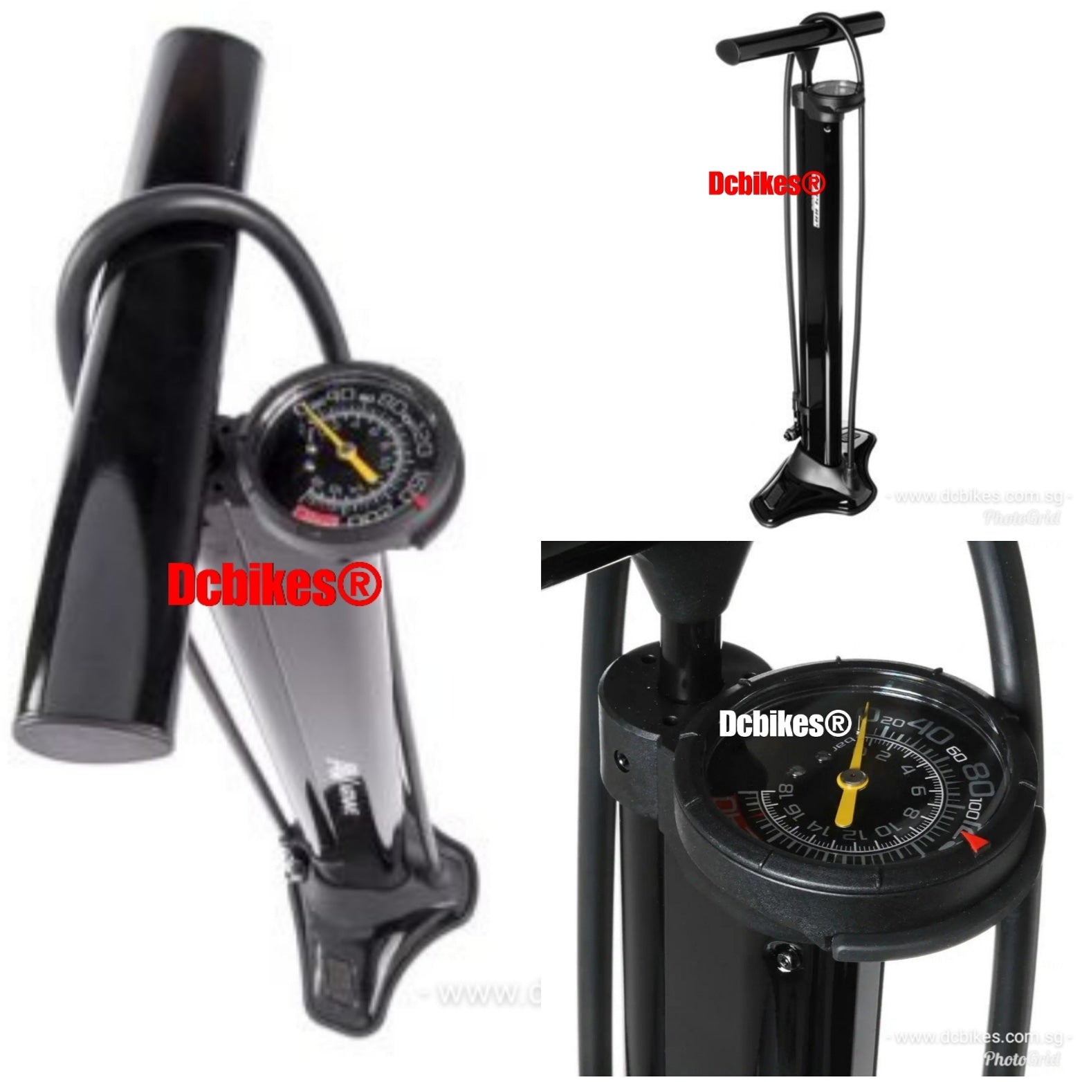 2 in 1 Giyo Black/Titanium GS-41 High Pressure Air Fork Shock