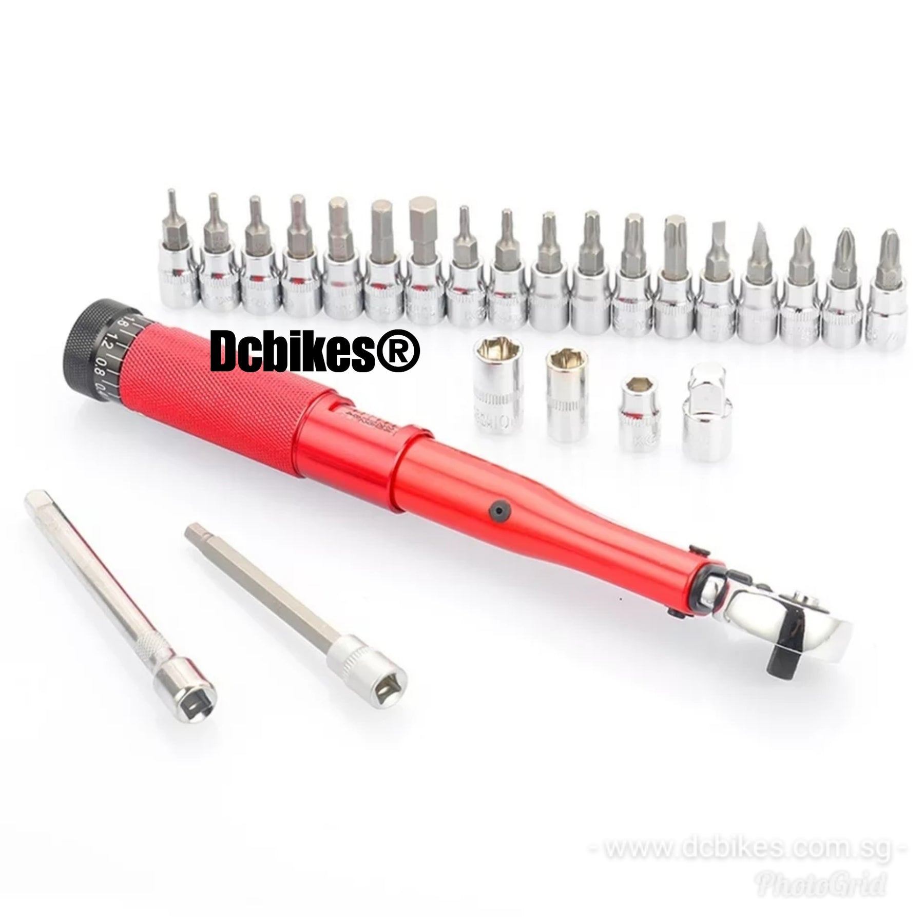 HASKYY Torque Wrench Set 3/8 Inch 5-60 Nm Motorcycle Chopper Custom Bike  with Many Accessories such as Extension Rod, Bits, Nut Inserts, Adapters