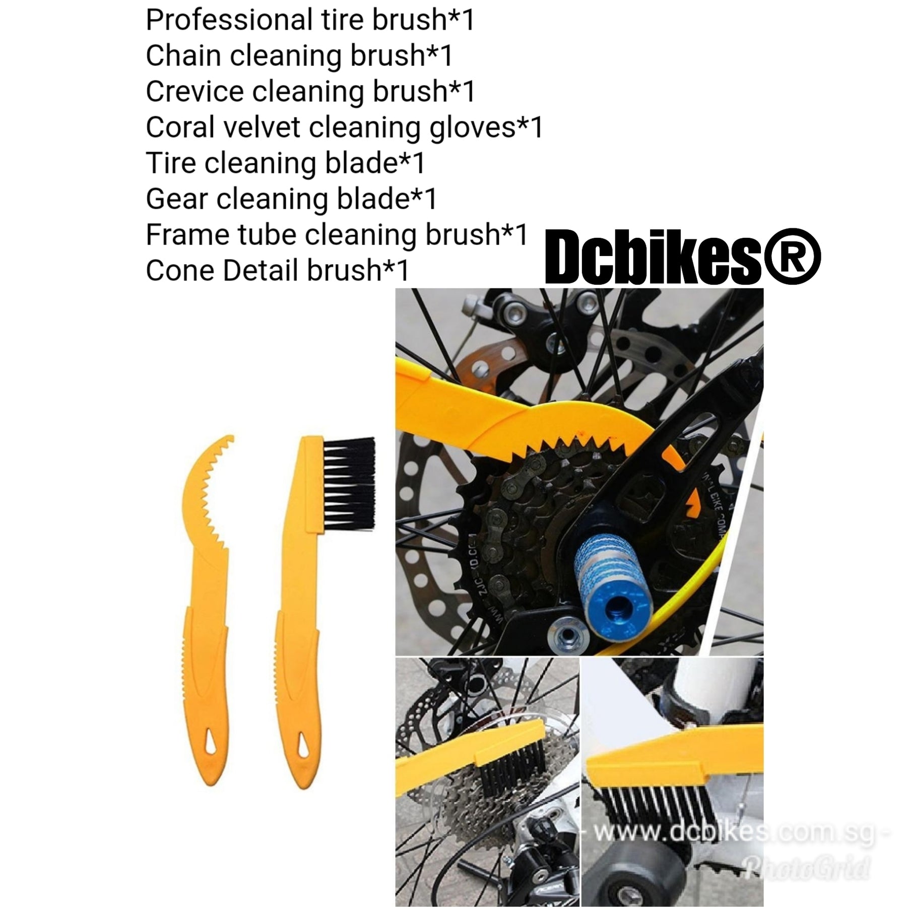 UILB Bike Chain Scrubber Set - Bicycle Chain CLEANING AGENT- 10 OZ Bike Chain  Cleaner, Bicycle Durable Chain Gear Wheel Cleaning Brush Kit