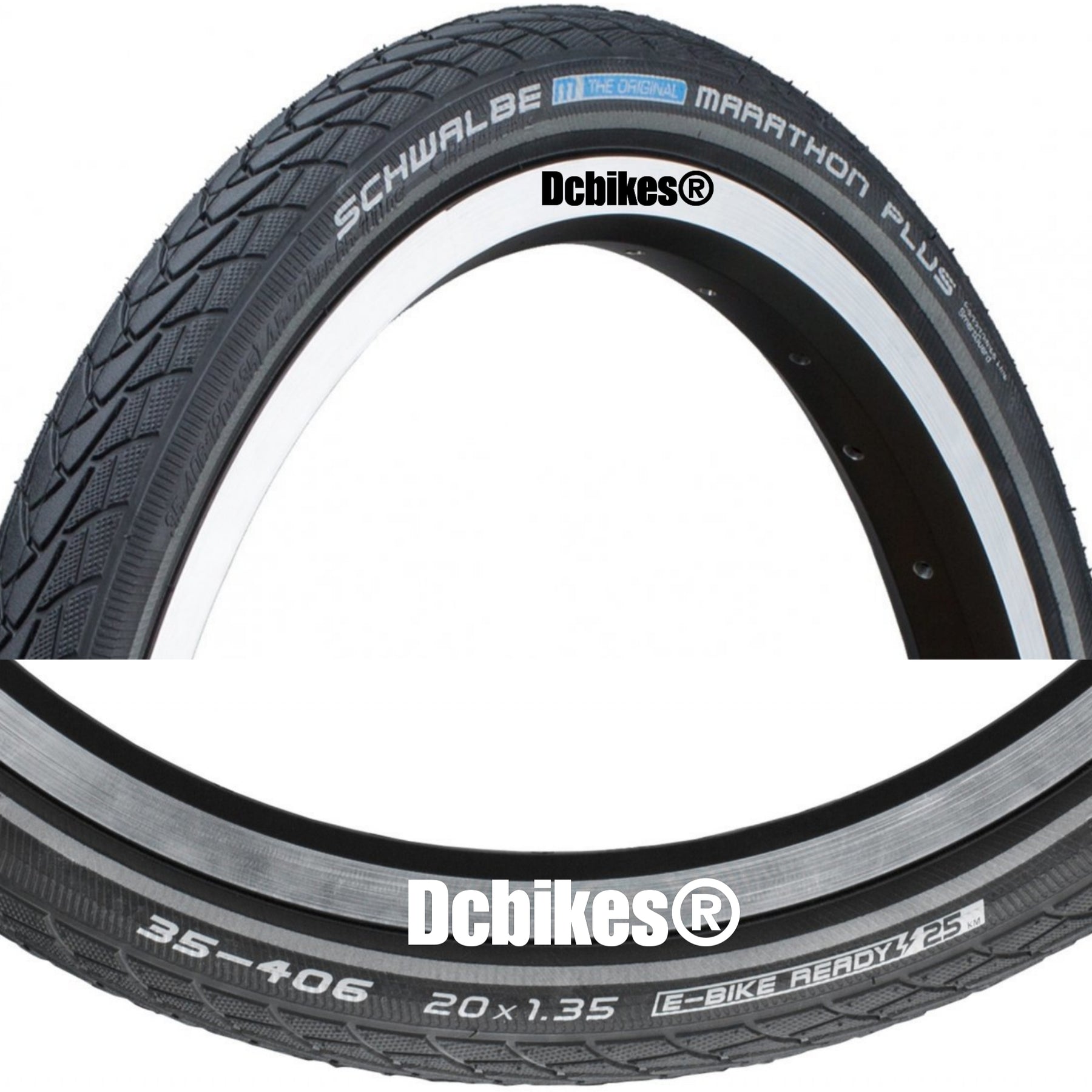 Een centrale tool die een belangrijke rol speelt links Tektonisch Schwalbe 20 X 1.35 Marathon Plus Folding Bike Wired Tyres Etrto: 35-40 –  Dcbikes
