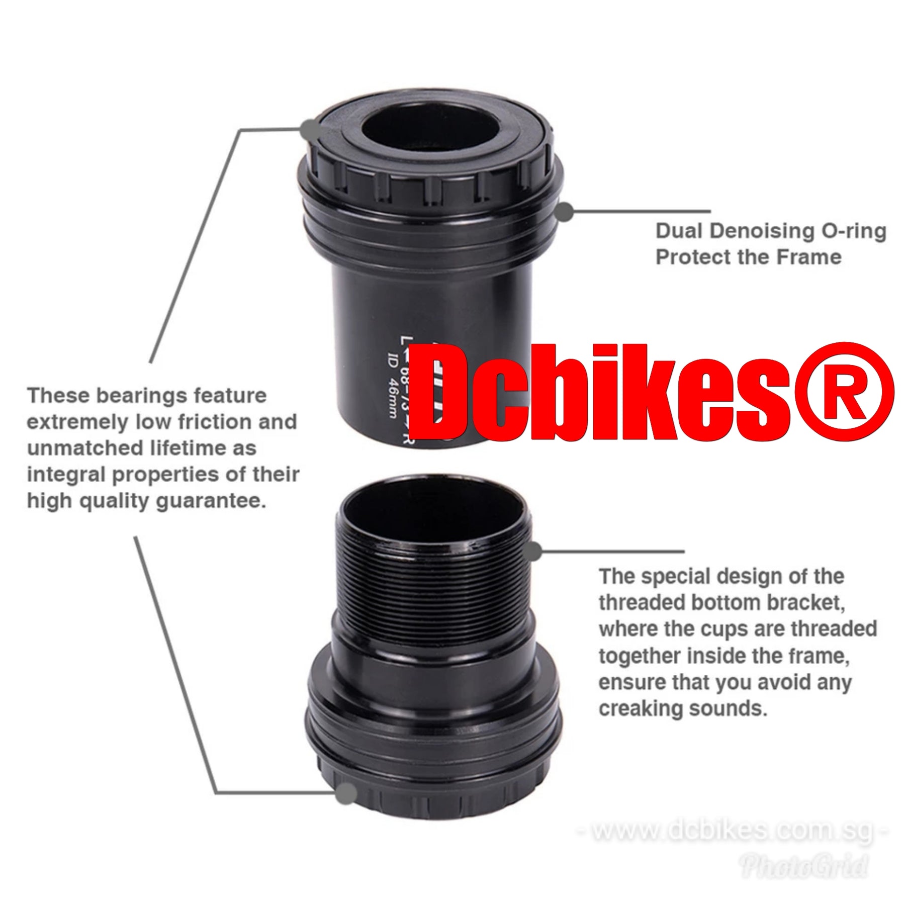 RaceFace Cinch Fatbike Bottom Bracket, 41 x 124 x 30mm