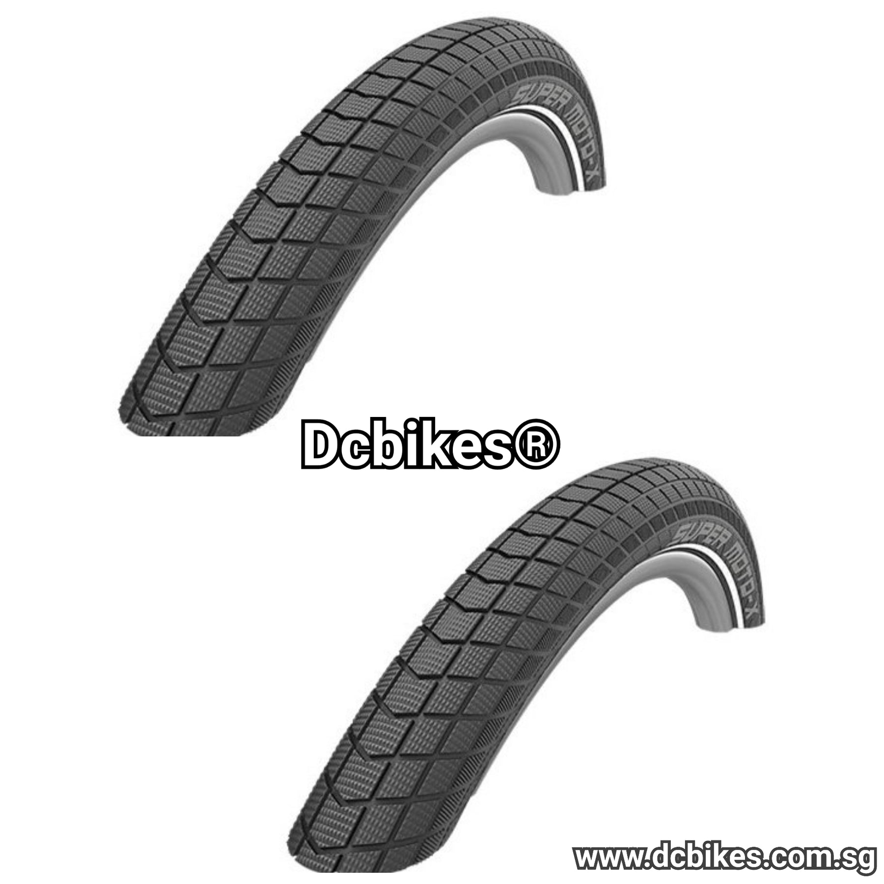 Schwalbe 26 X 2.4 Super Moto-X SnakeSkin MTB Wired Tyres (2 Tires) â Dcbikes