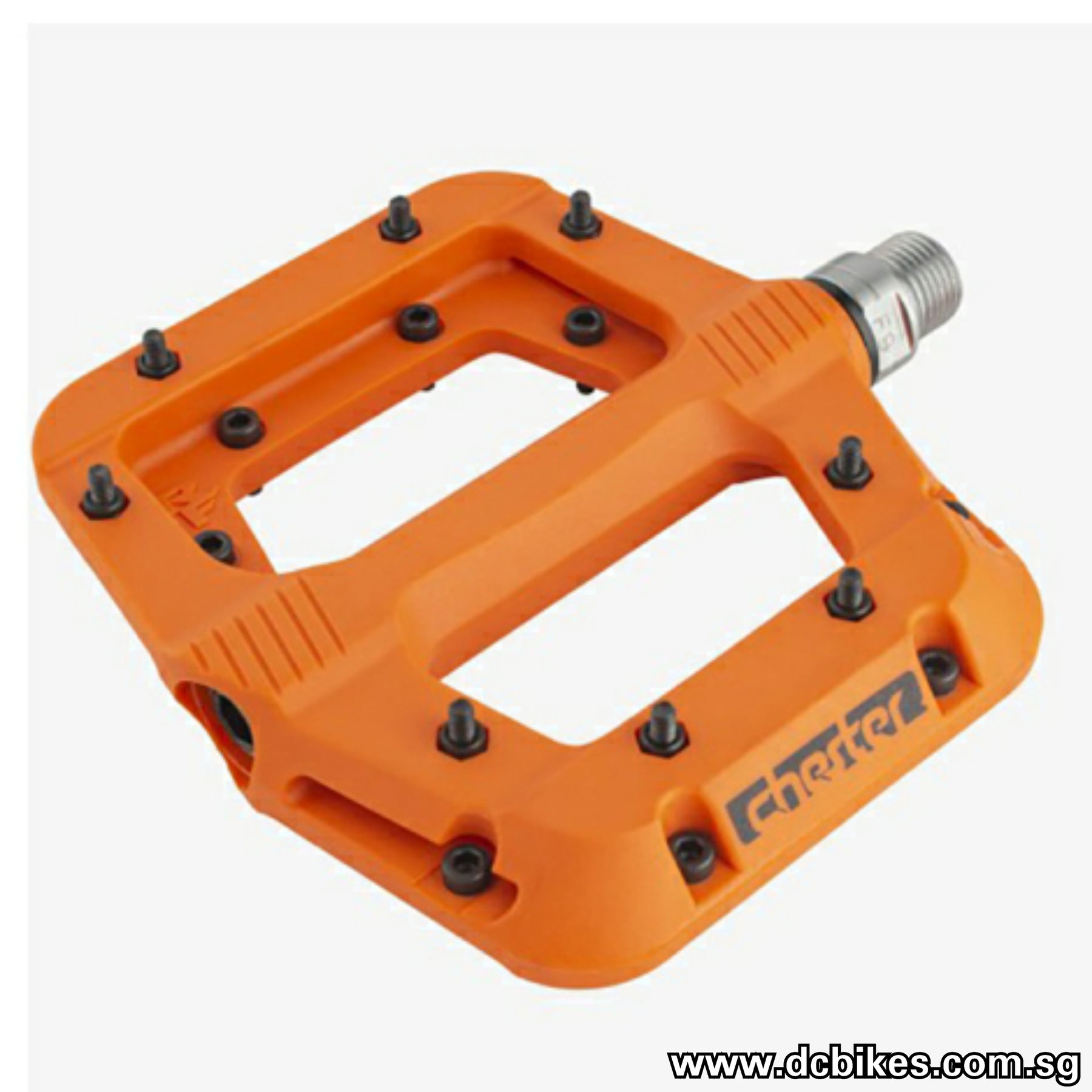 orange flat pedals