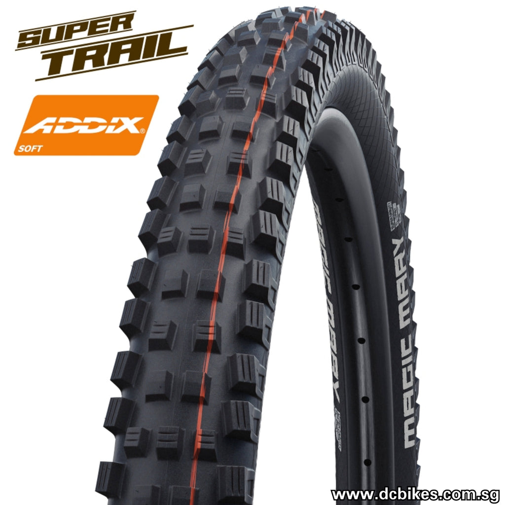 Schwalbe 27.5 X 2.4 Magic Mary Addix Super Trail Tubeless Ready 650B MTB  Folding Tyres (1 Tire)