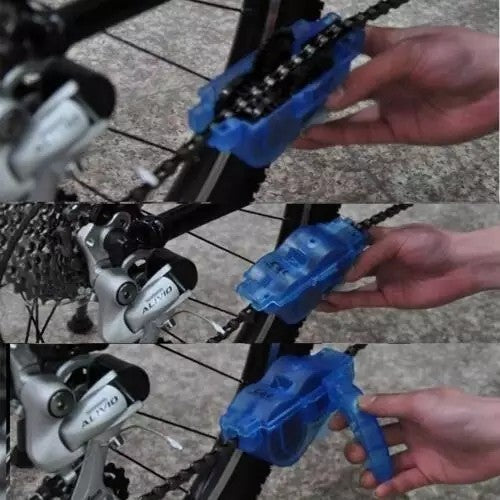 UILB Bike Chain Scrubber Set - Bicycle Chain CLEANING AGENT- 10 OZ Bike Chain  Cleaner, Bicycle Durable Chain Gear Wheel Cleaning Brush Kit