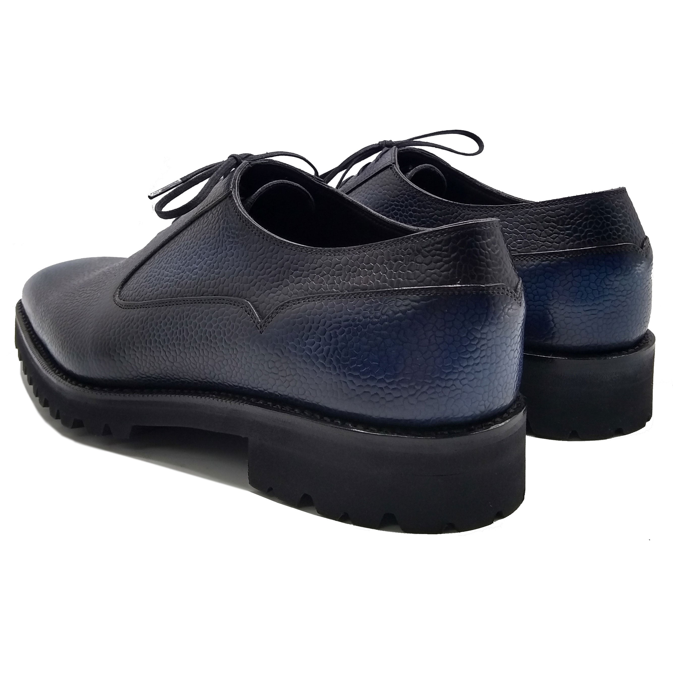 Men's Balmoral Simple Shoe Blue | Norman Vilalta Bespoke Shoemakers