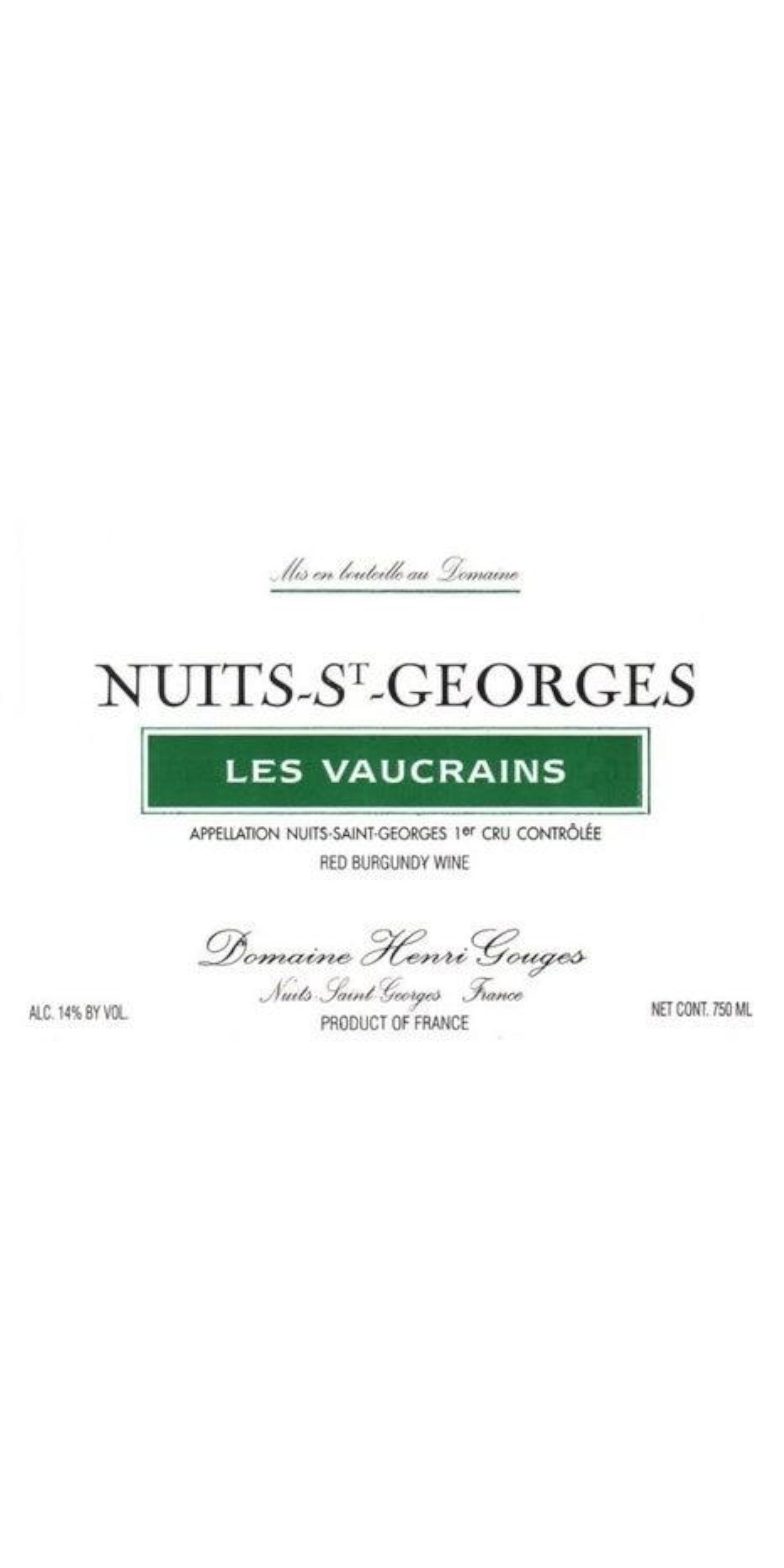 Domaine Henri Gouges, Nuits-St-George Premier Cru, Les Vaucrains, Cotes de Nuits 2009