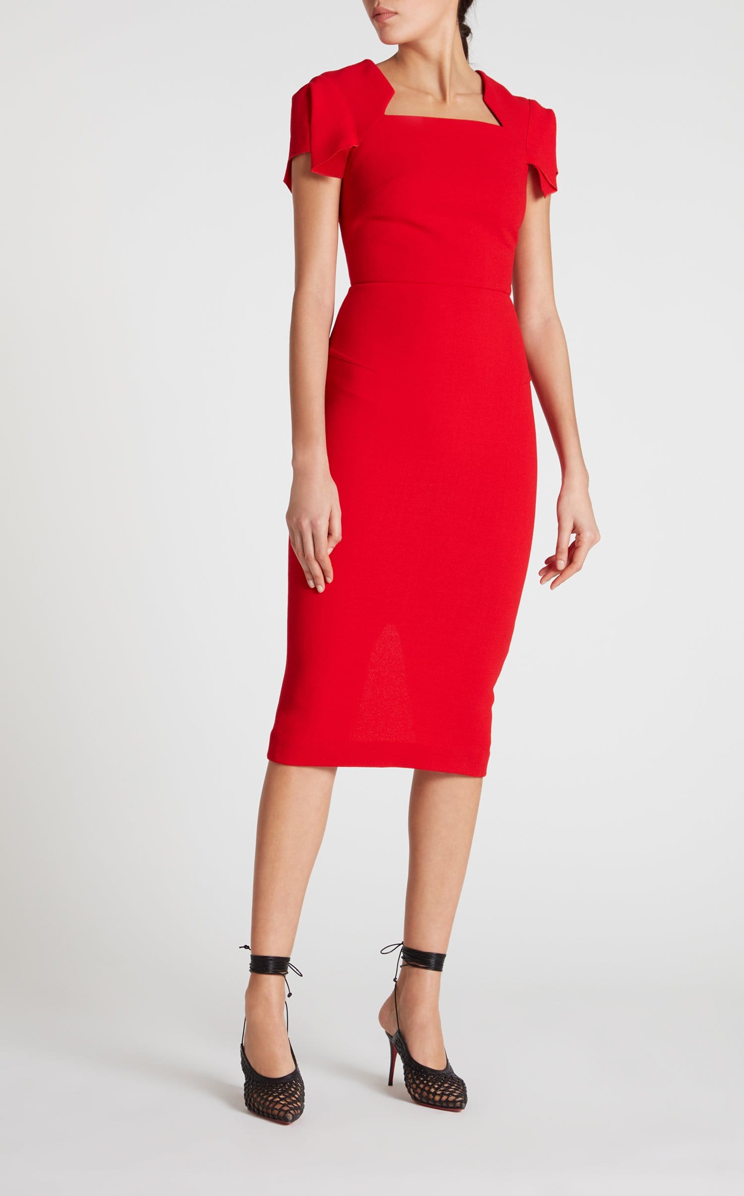 Royston Square Neck Pencil Dress in 