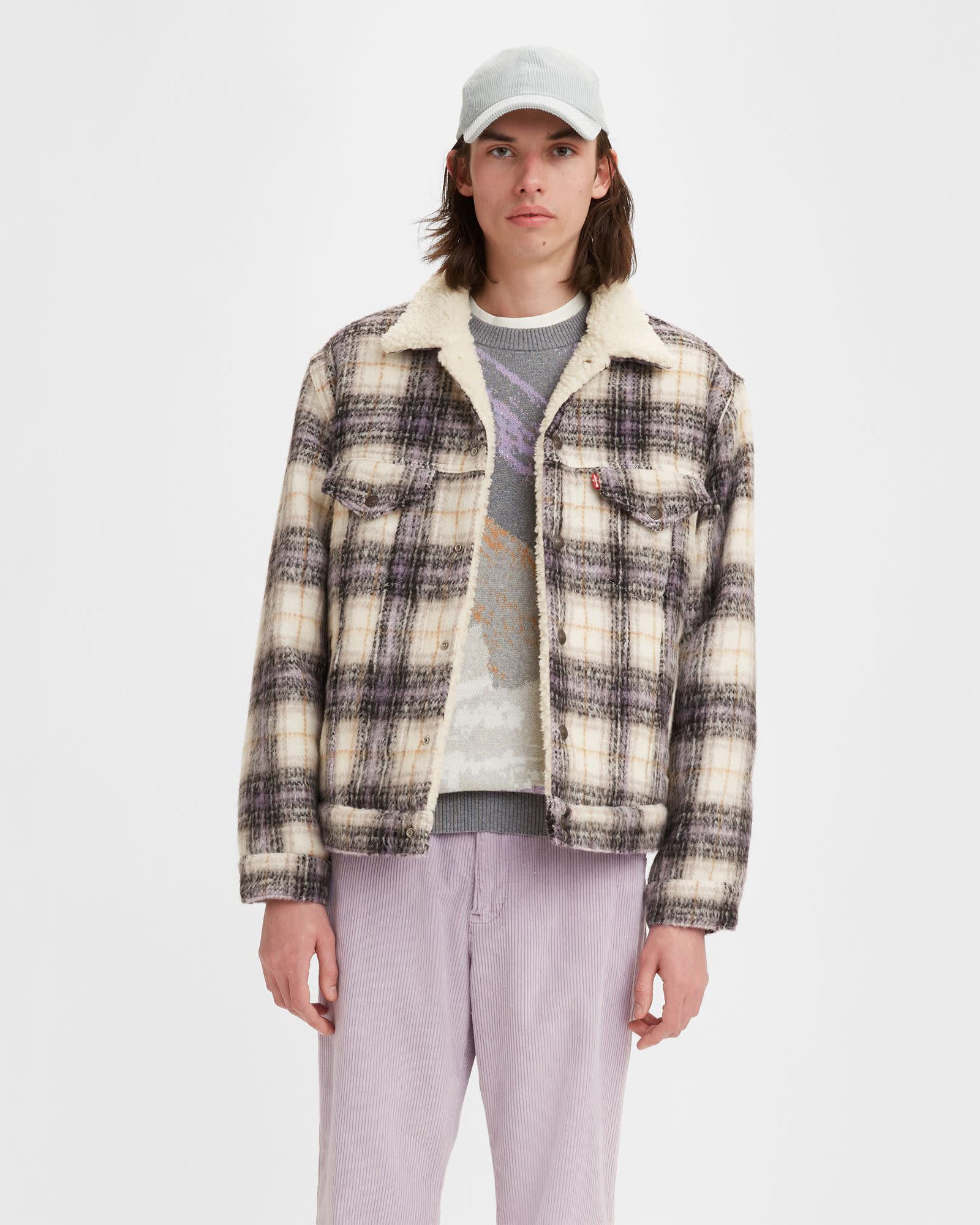 Levi's® Vintage Fit Sherpa Trucker Jacket - Nico Tofu Plaid – JEANSTORE