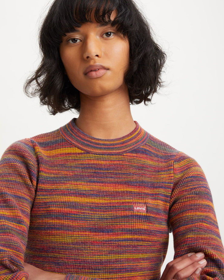 Levi's® Womens Crew Rib Sweater - Red Tonal Space Dye