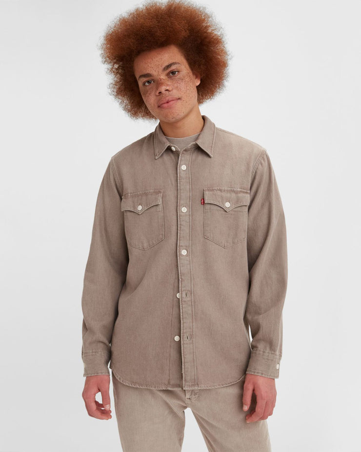 Levi's® Relaxed Fit Western Shirt - Z3605 Brown Stonewash