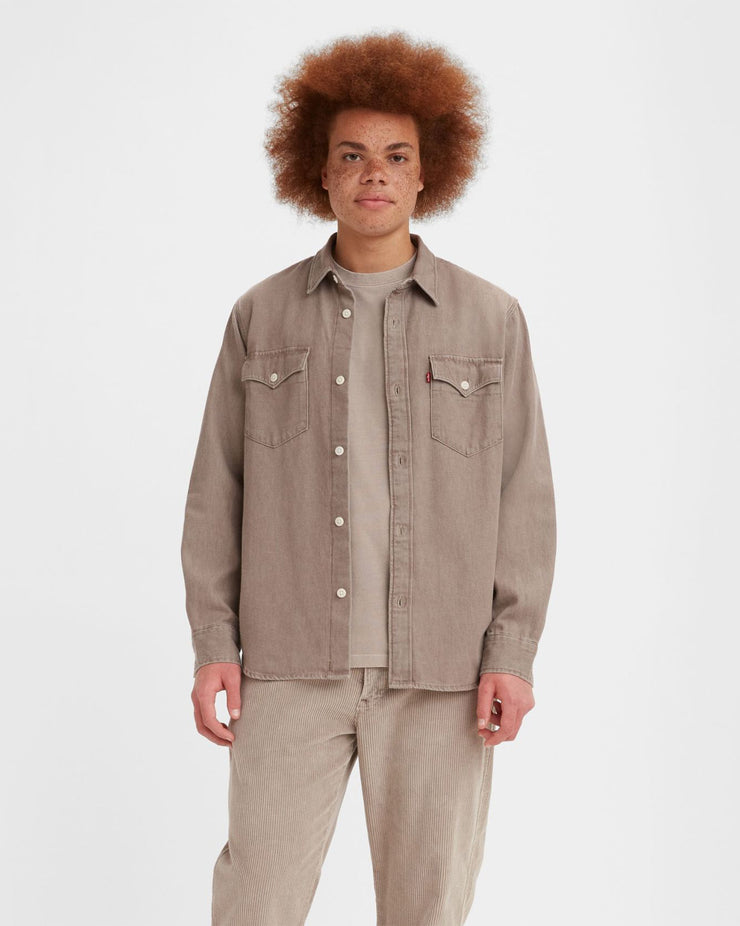 Levi's® Relaxed Fit Western Shirt - Z3605 Brown Stonewash