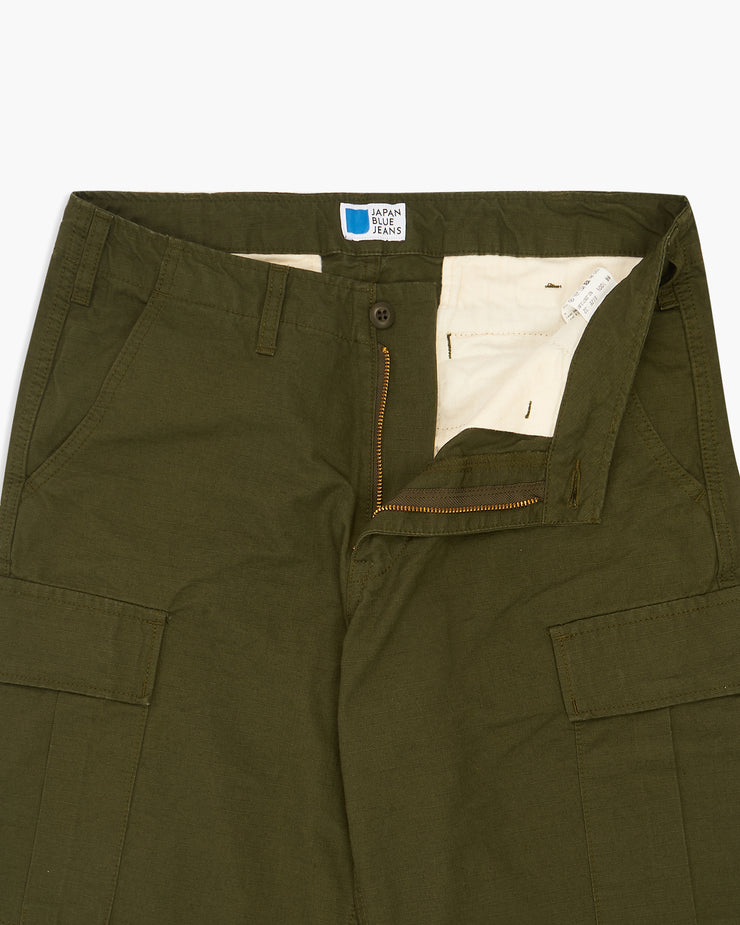 Japan Blue Relaxed Straight Military Cargo Pant - Olive OD | JEANSTORE