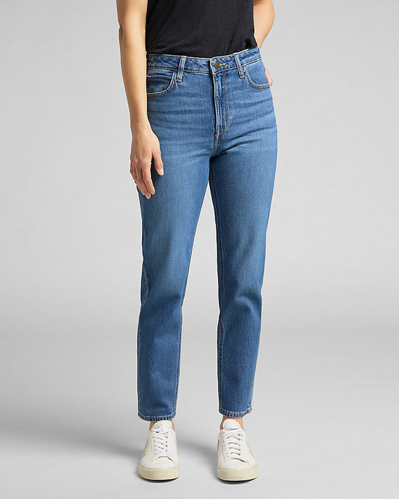 Lee Carol Regular Straight Cropped Jeans - Worn Iris | JEANSTORE