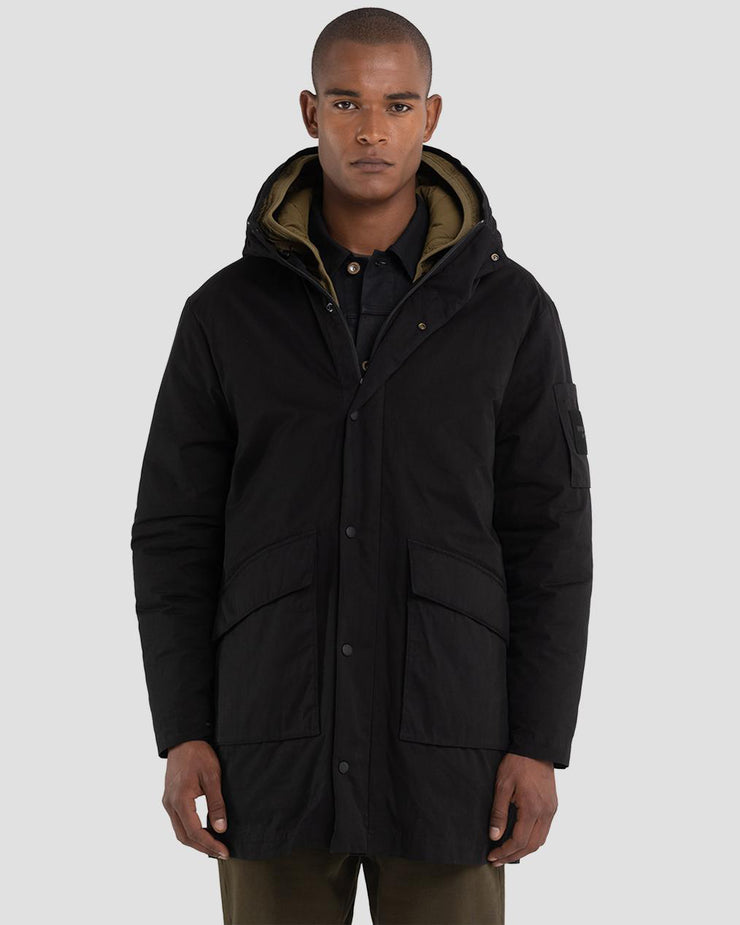 Replay Sartoriale Hooded Parka - Black – JEANSTORE