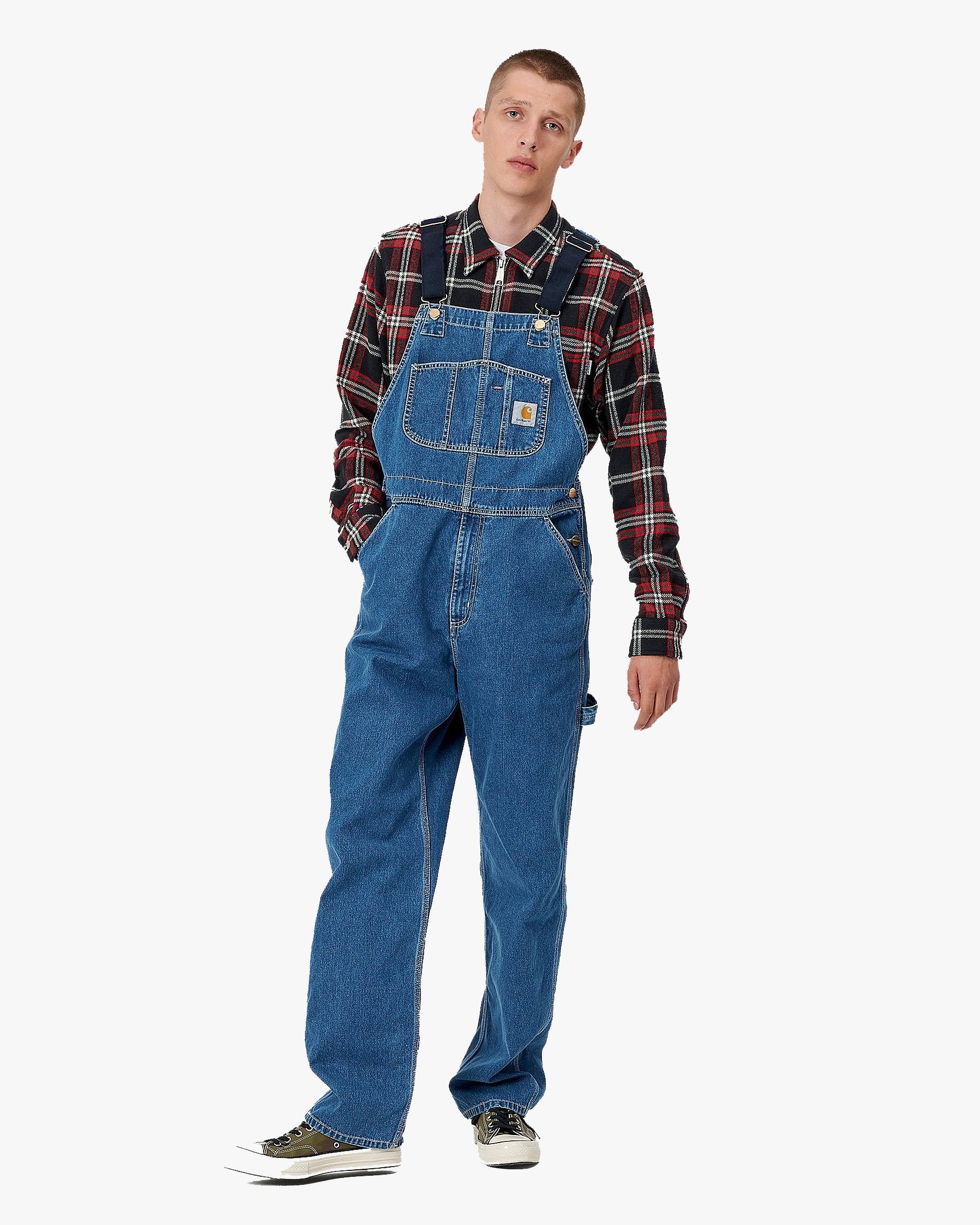 Carhartt WIP Bib Overall - Denim  Blue (stone washed) – Page Bib Overall -  Denim – Carhartt WIP USA