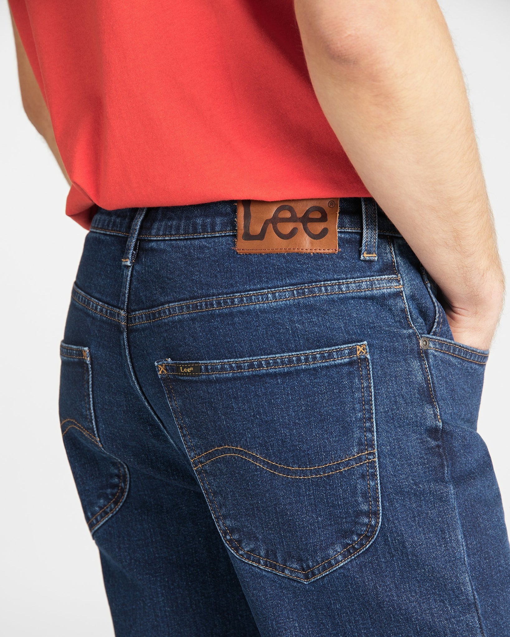 Lee Brooklyn Straight Regular Fit Mens Jeans - Dark Stonewash