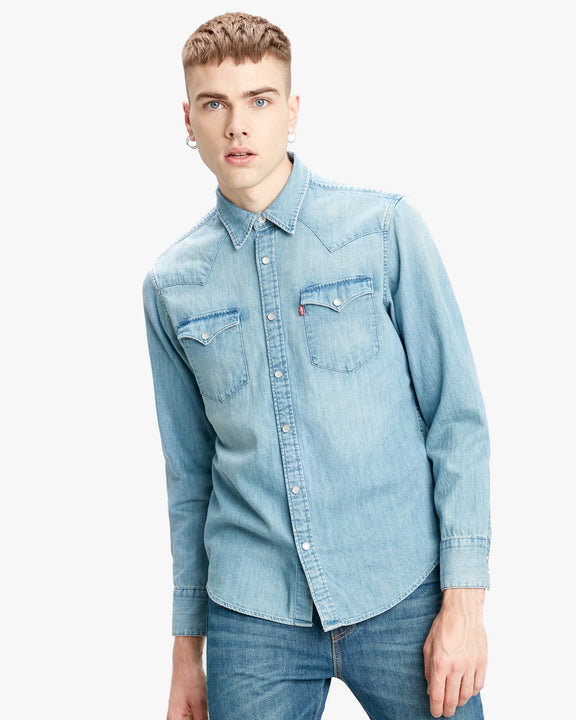 levi denim long sleeve shirt