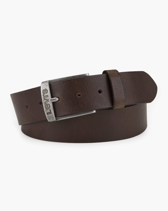 Levi's® New Albert Leather Belt - Dark Brown | JEANSTORE