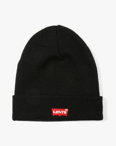 Levi's® Red Batwing Embroidered Slouchy Beanie - Black