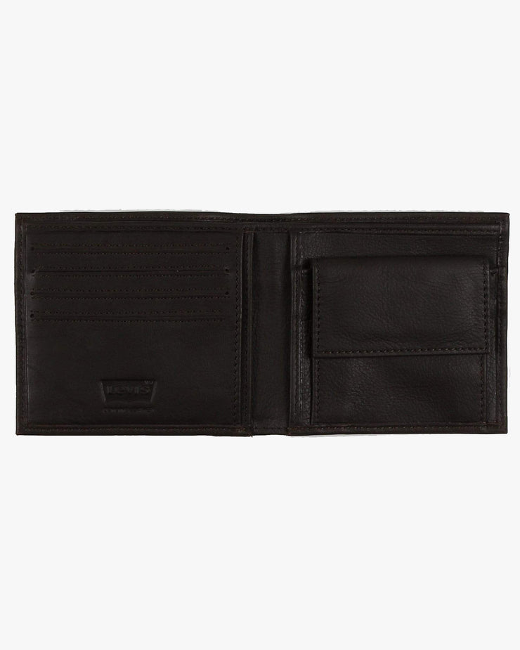 Levi's® Vintage Two Horse Vertical Leather Wallet - Dark Brown | JEANSTORE