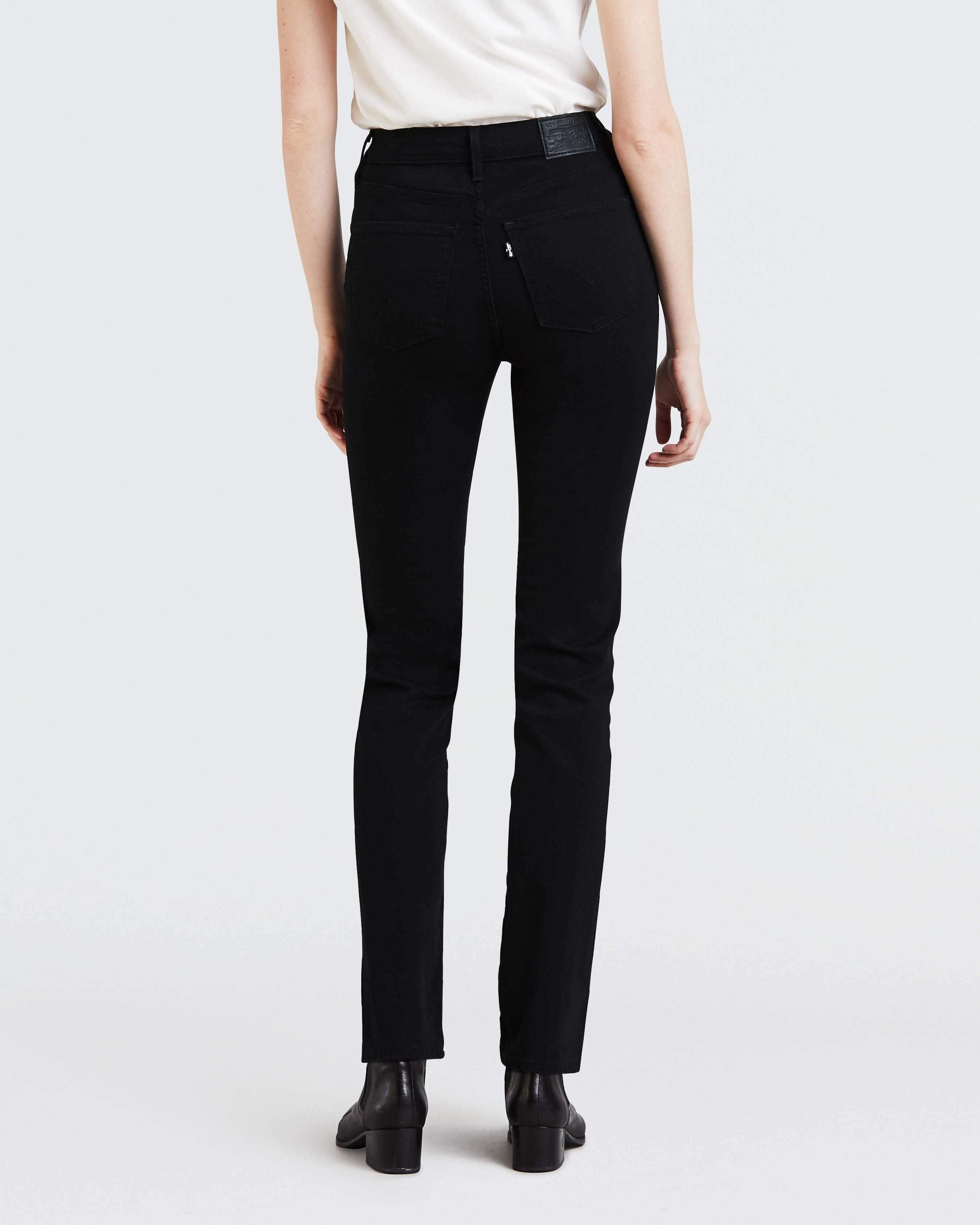 Arriba 46+ imagen levi’s 724 high rise straight black jeans