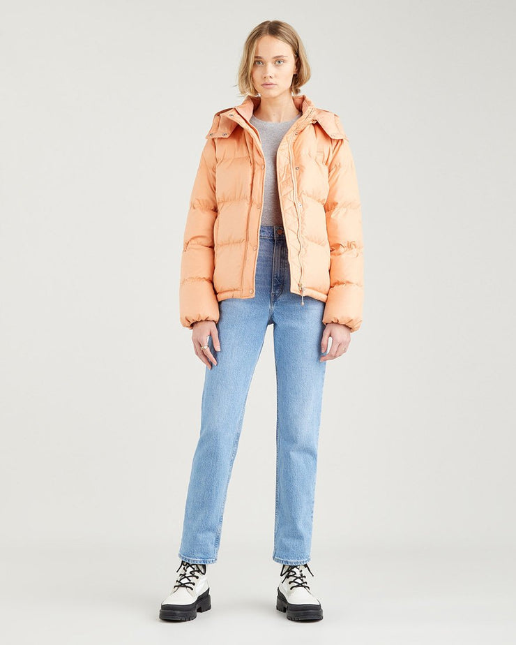 Levi's® Quinn Short Down Puffer Jacket - Peach Bloom | JEANSTORE