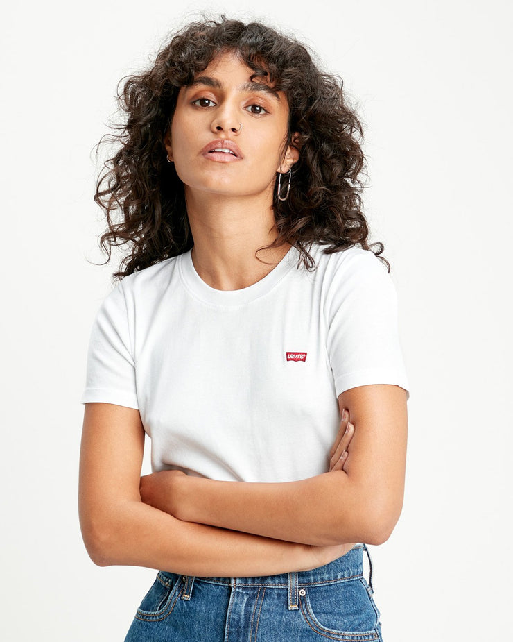 Levi's® Womens Ribbed Baby Tee - White