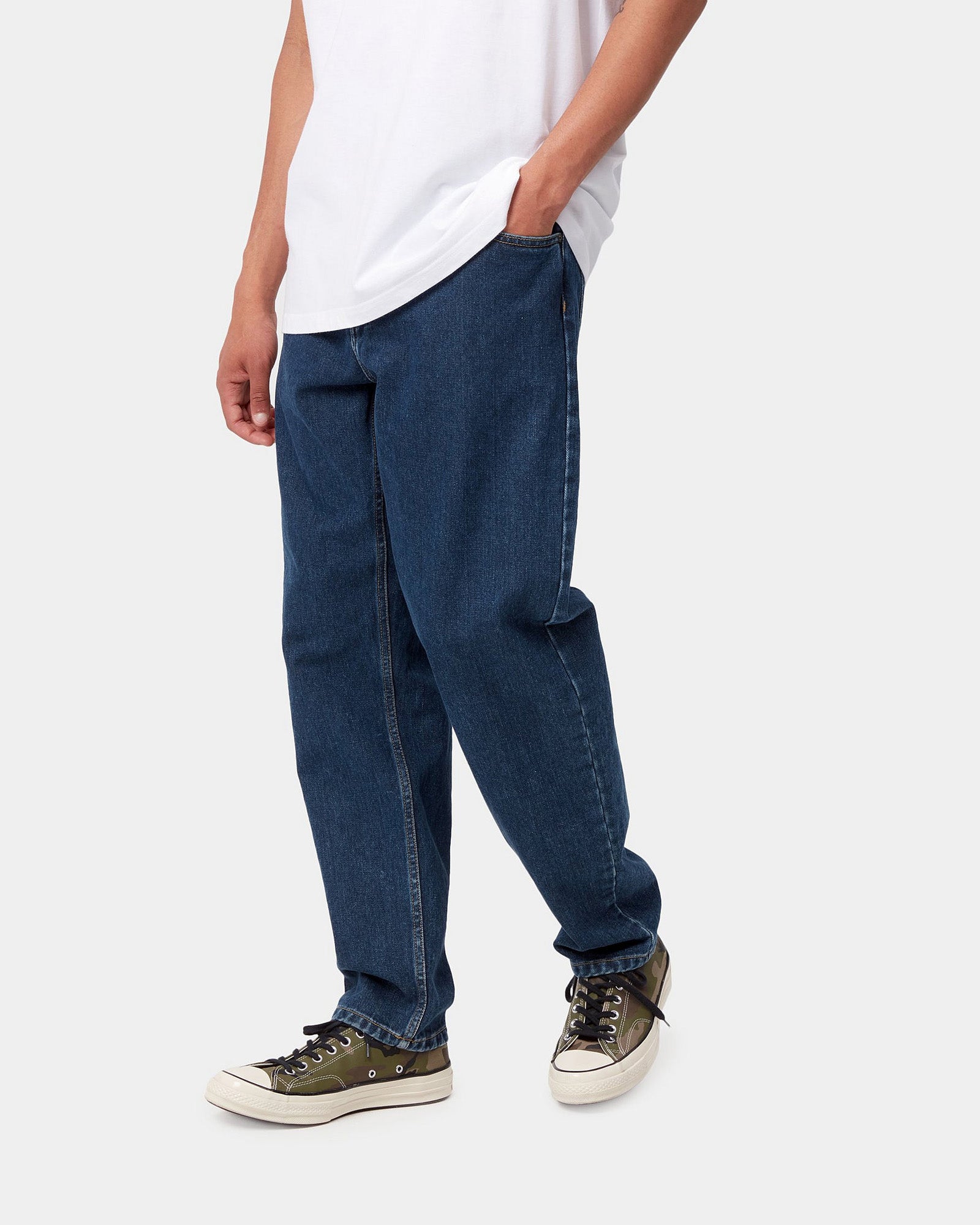 Carhartt WIP Newel Pant Relaxed - Blue Stone Washed | JEANSTORE