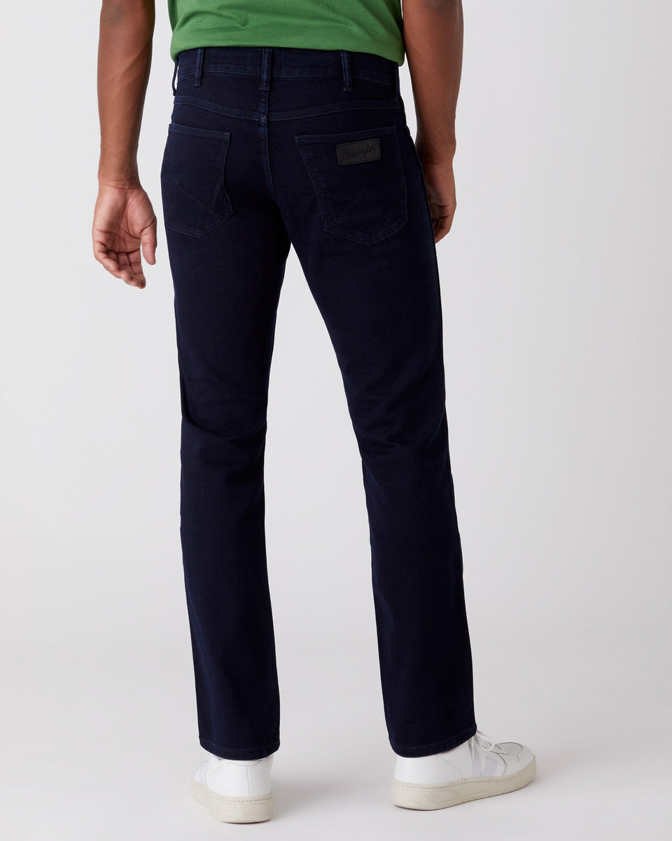 Wrangler Greensboro Regular Fit Mens Jeans - Black Back (Blue)
