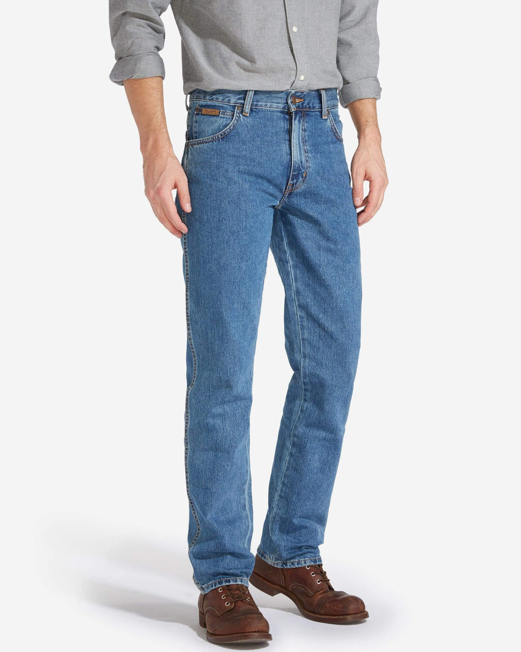 Wrangler Texas Original Fit Jeans - Stonewash Blue | JEANSTORE