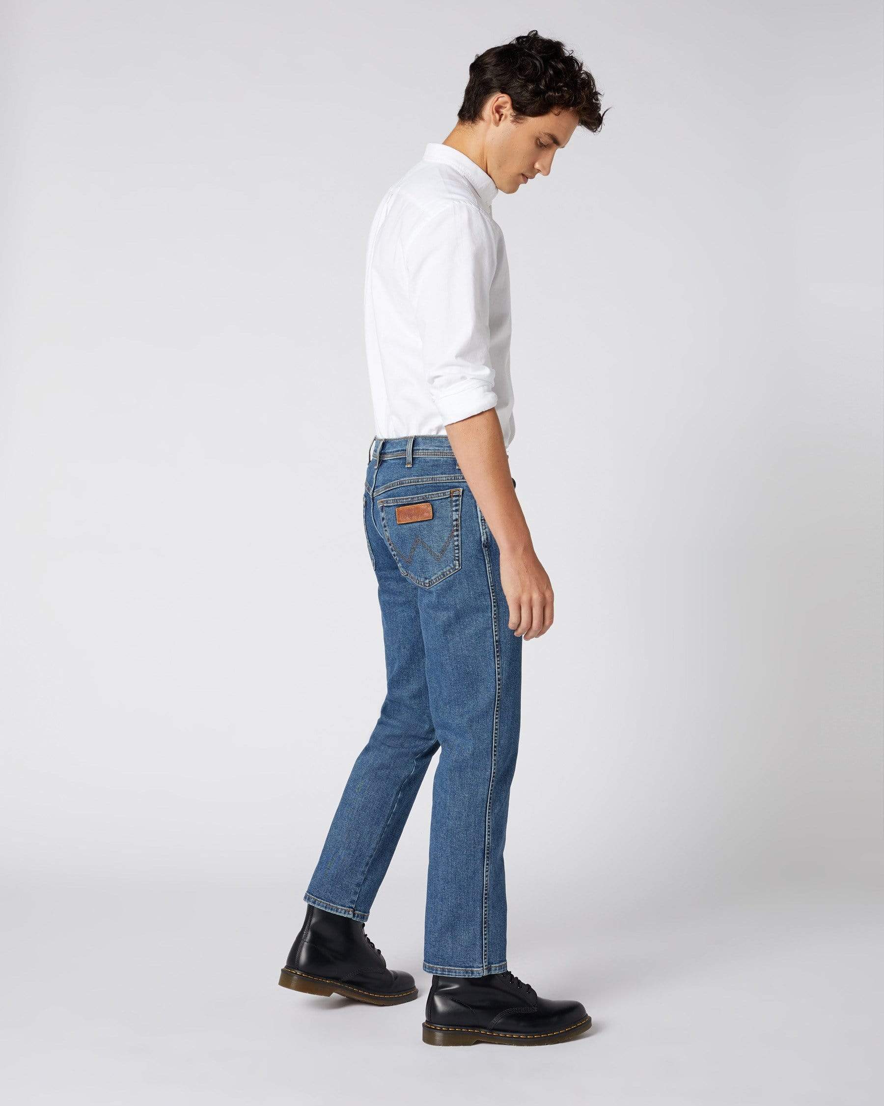 Wrangler Texas Stretch Original Fit Jeans - Stonewash Blue | JEANSTORE