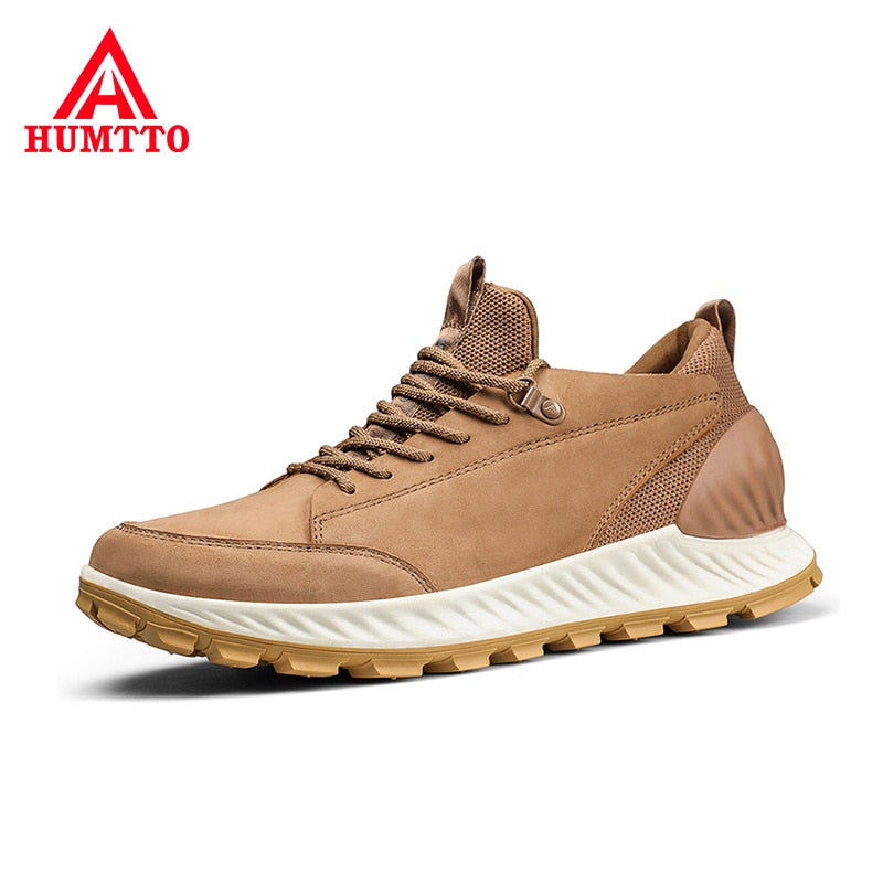 leather running shoes mens