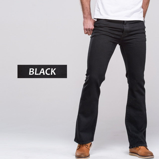 Mens Boot Cut Jeans Slightly Flared Slim Fit Famous