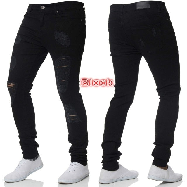 mens skinny jeans black ripped