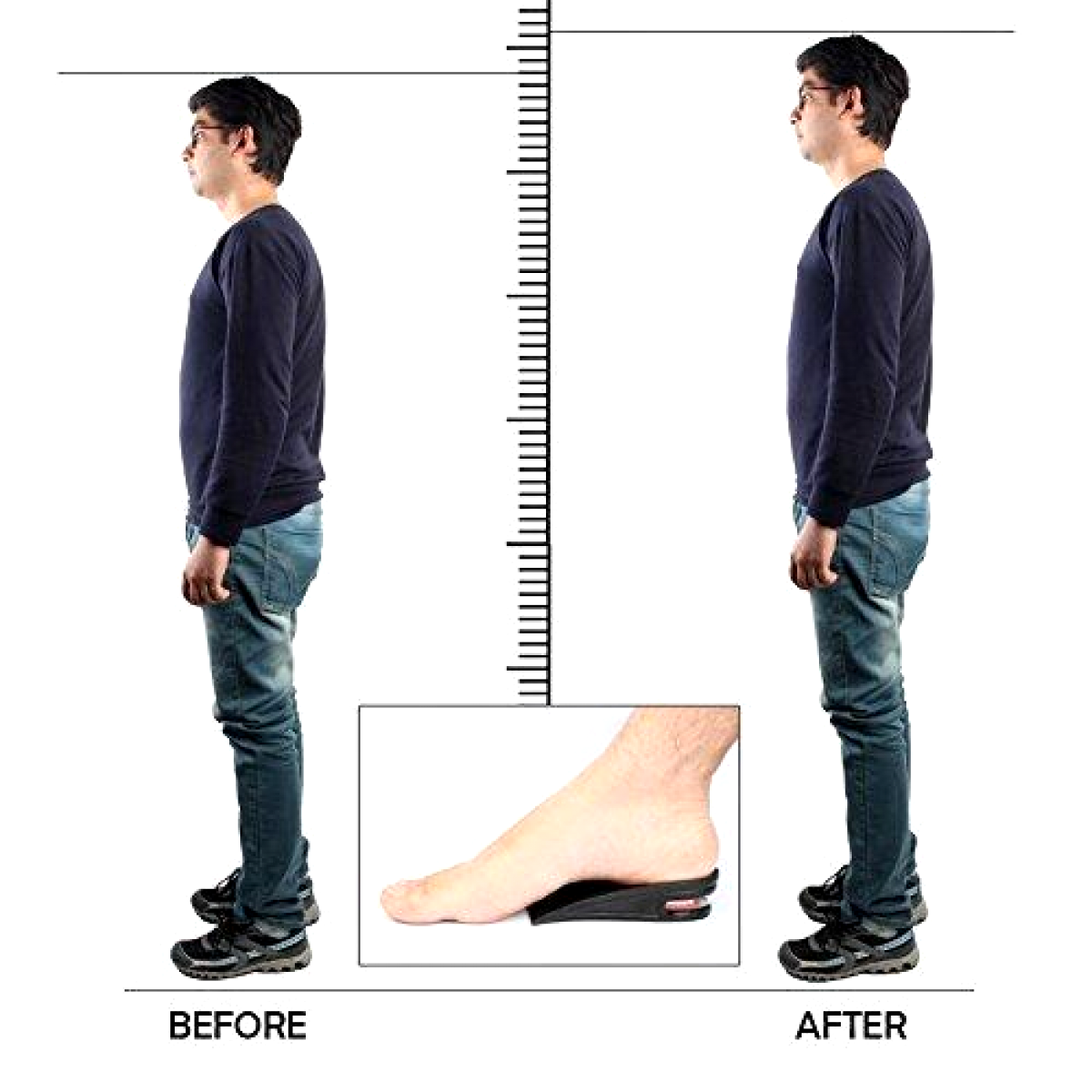 height insoles before and after