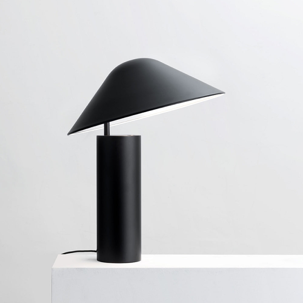 small black and white lamp