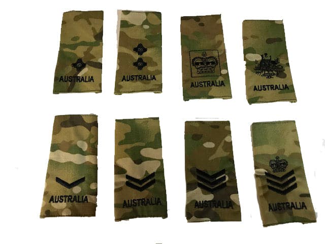 Hårdhed Tilskynde smag Australian Army Rank Slides- kit bag perth - Kit Bag