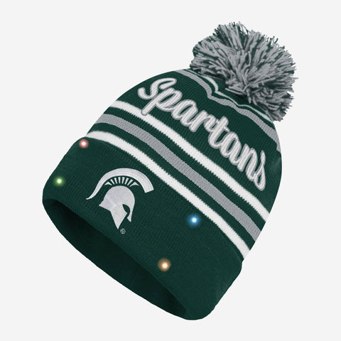 Lids Michigan State Spartans FOCO Youth Rainbow Script Slippers