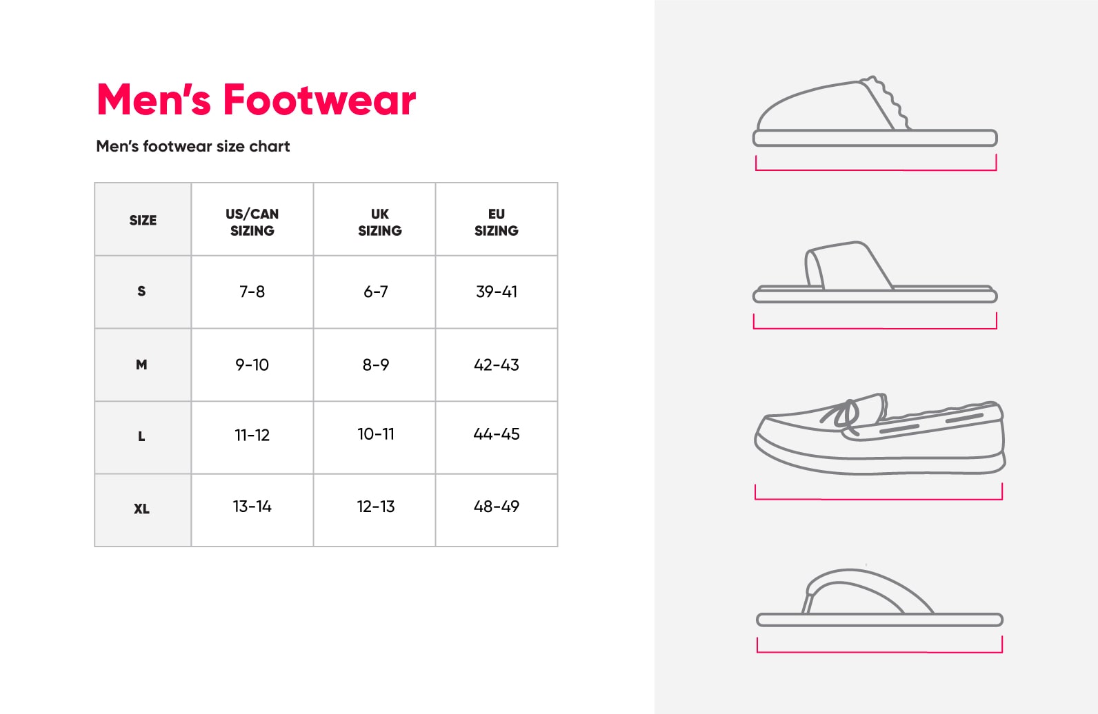 Foco Shoe Size Chart