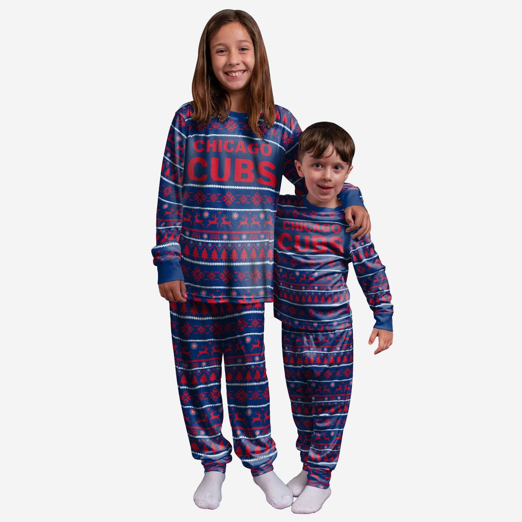 Chicago Cubs Youth Family Holiday Pajamas FOCO