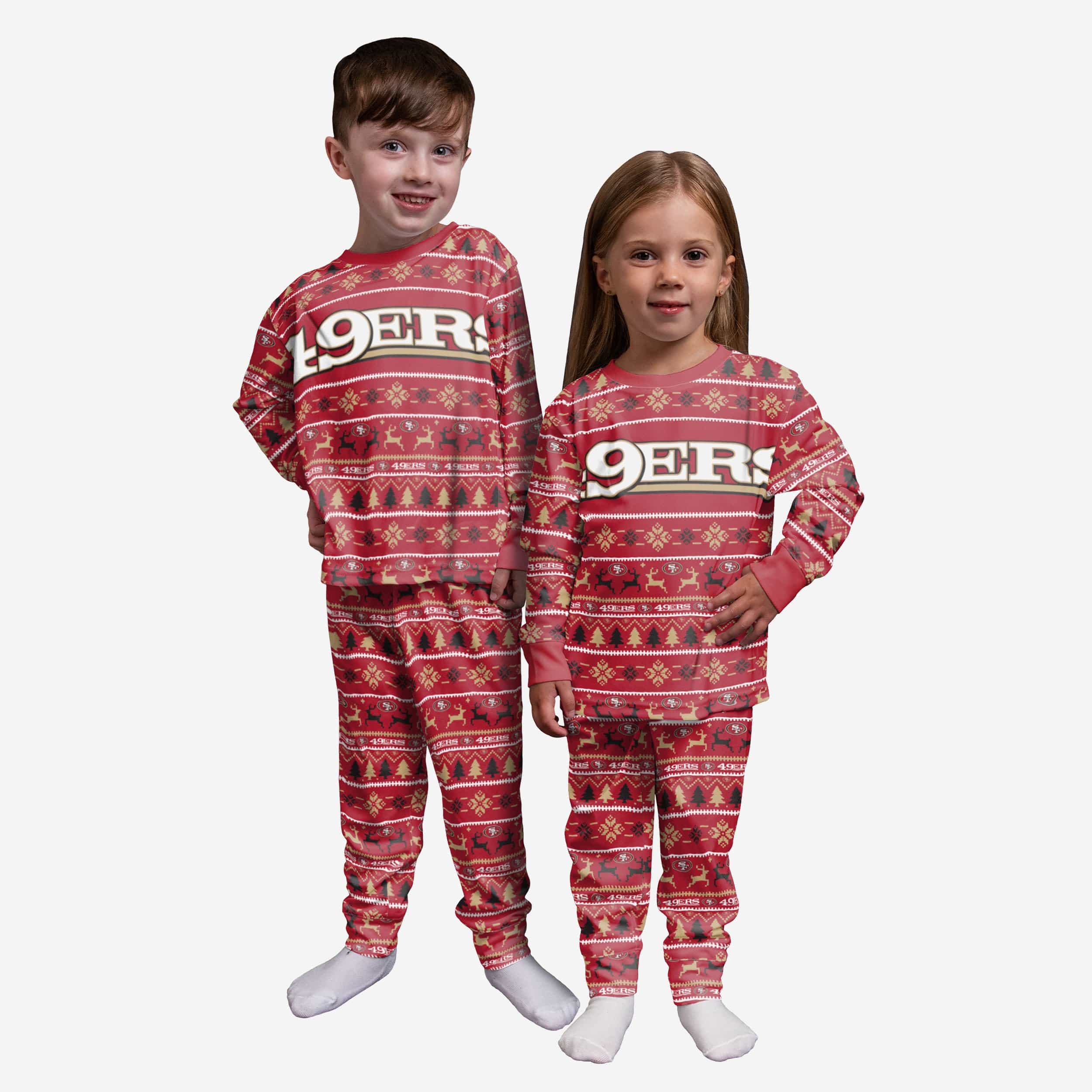 San Francisco 49ers NFL Ugly Pattern Family Holiday Pajamas