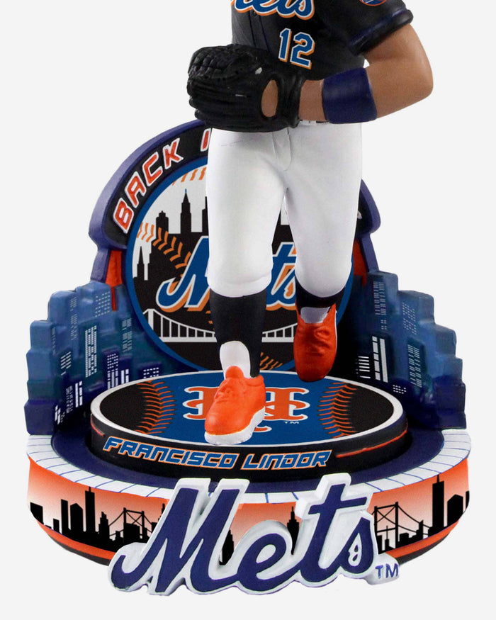 Francisco Lindor New York Mets Black Jersey Bobblehead Foco