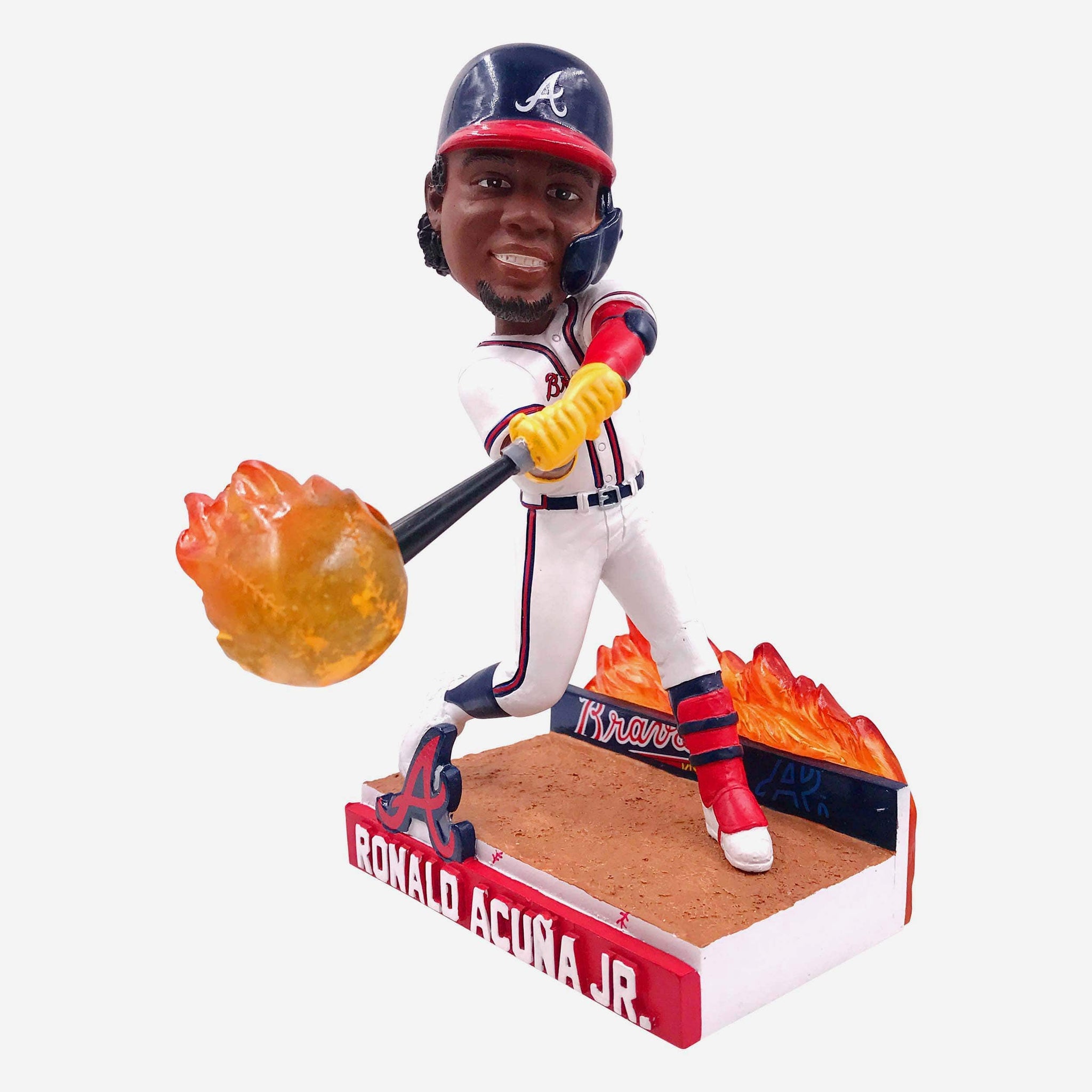 Ronald Acuna Jr Atlanta Braves On Fire Bobblehead FOCO