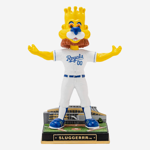 Sluggerrr Kansas City Royals Retro Jersey Mascot Bobblehead FOCO