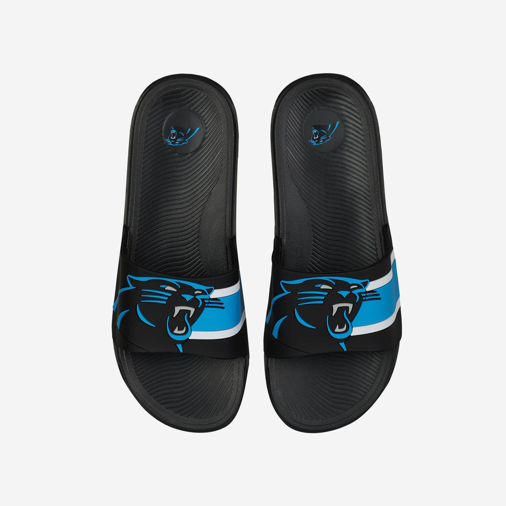 Carolina Panthers Striped Big Logo Raised Slide FOCO