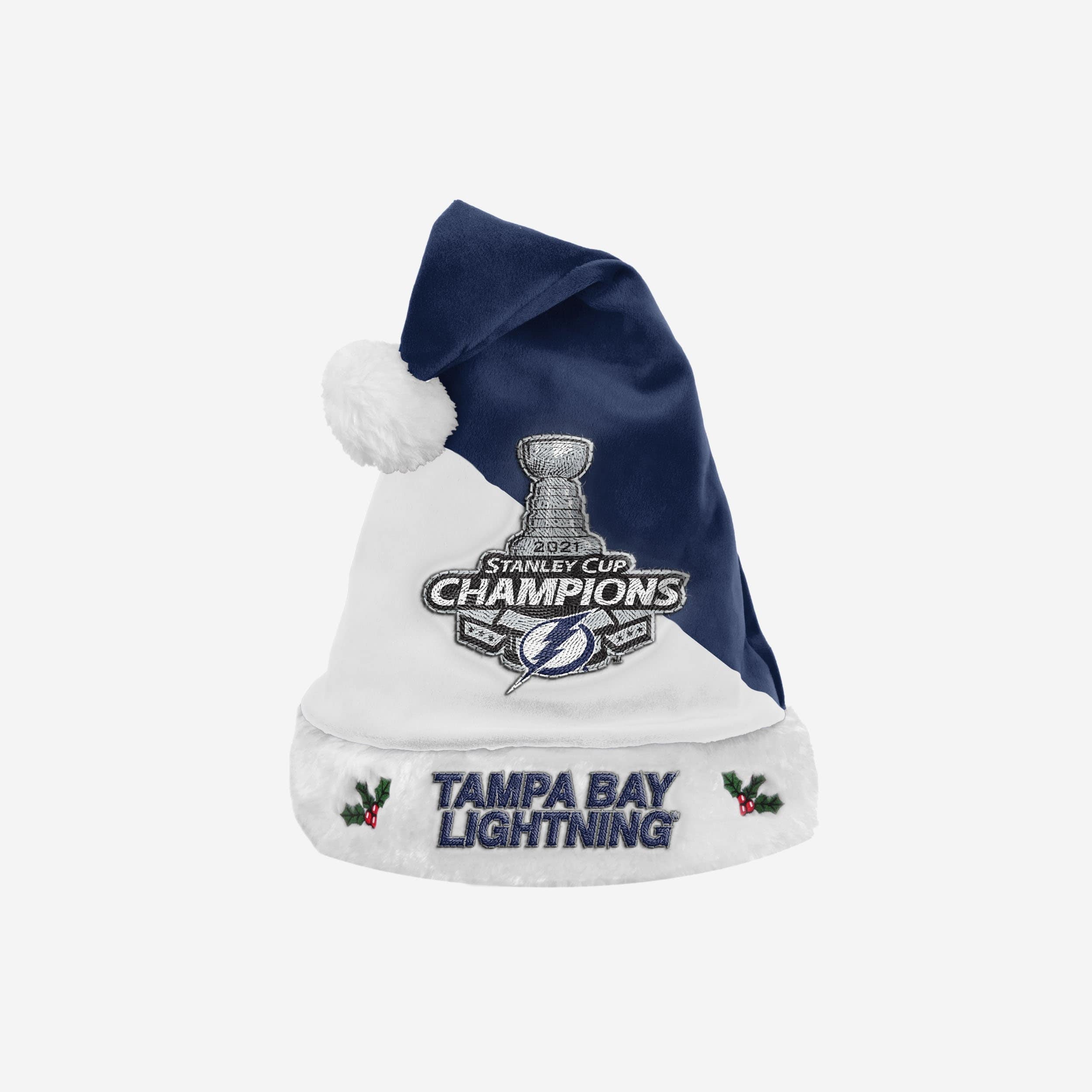 Tampa Bay Lightning 2021 Stanley Cup Champions Basic Santa Hat FOCO